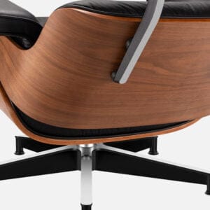 Outlet Lounge Chair Zwart Walnoot XL en Ottoman