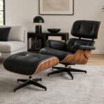 Outlet Lounge Chair Zwart Palissander XL en Ottoman