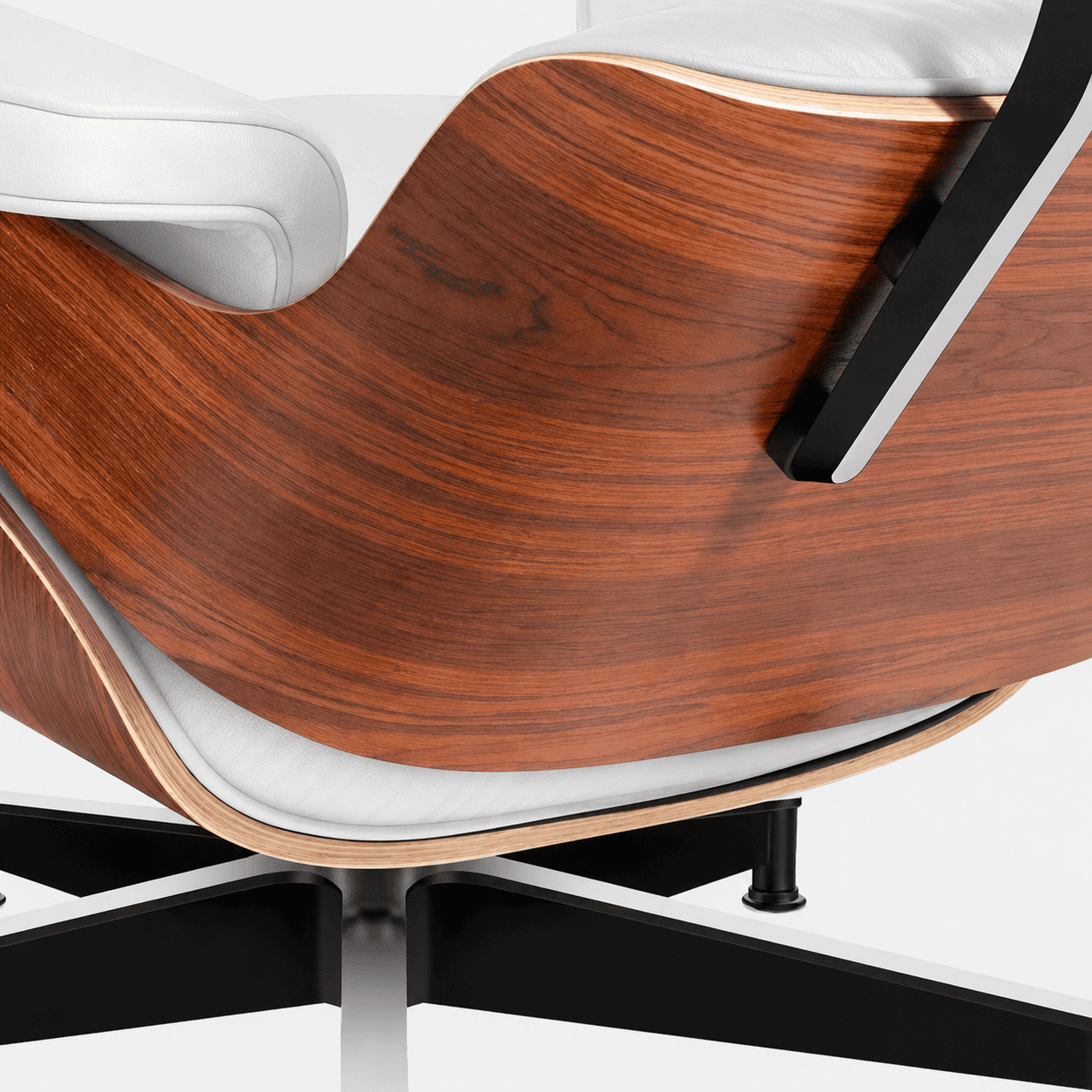 Outlet Lounge Chair Wit Palissander XL en Ottoman