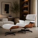 Outlet Lounge Chair Wit Palissander XL en Ottoman